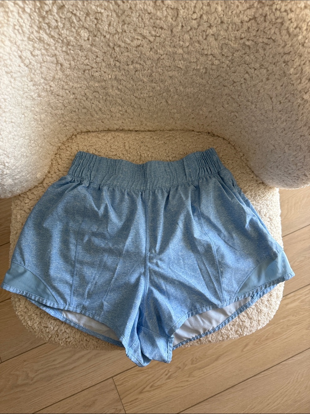 Altar'd State Light Blue Athletic Elastic-Waist Shorts